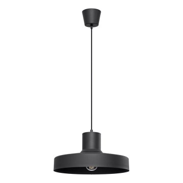 Пендел BILO 1xE27/15W/230V Ø 35 см черен