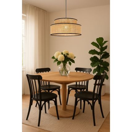 Пендел BOHO 1xE27/60W/230V Ø 40 см бежов