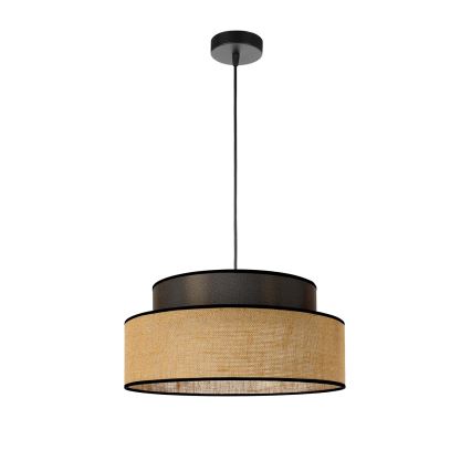 Пендел BOHO 1xE27/60W/230V Ø 40 см кафяв/бежов