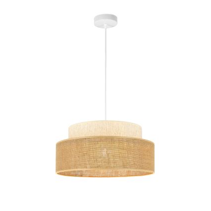 Пендел BOHO 1xE27/60W/230V Ø 40 см кремав/бежов