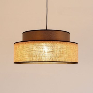 Пендел BOHO 1xE27/60W/230V кафяв/бежов