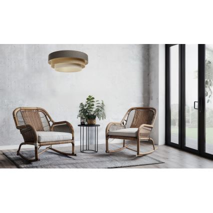 Пендел BOHO TRINITI 1xE27/60W/230V сив/бежов/кремав