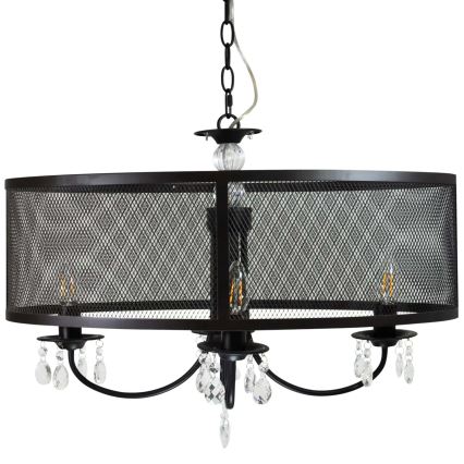 Пендел BRESSO 4xE14/12W/230V черен