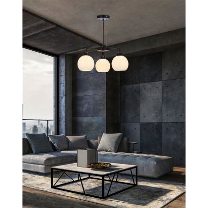 Пендел CALDERA 3xE27/60W/230V черен