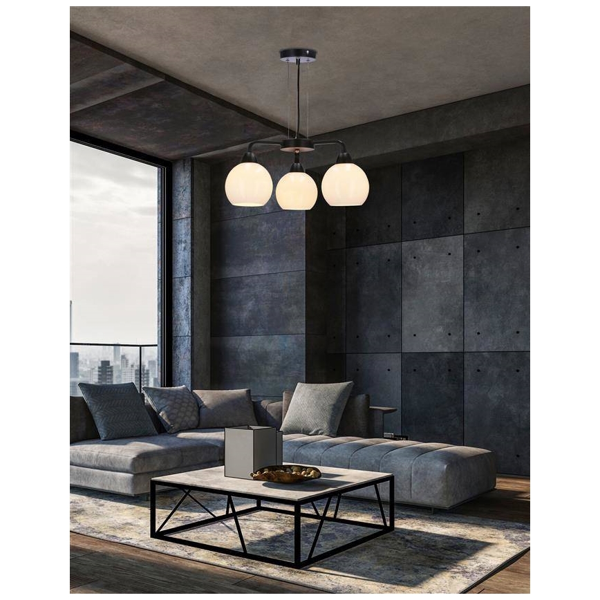 Пендел CALDERA 3xE27/60W/230V черен