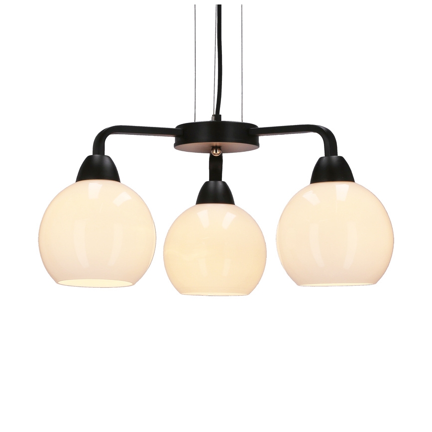 Пендел CALDERA 3xE27/60W/230V черен