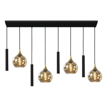 Пендел CALYPSO 4xGU10/60W/230V + 4xE27/60W черен/златист