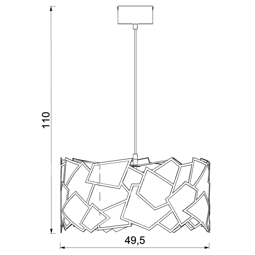 Пендел CAMO 3xE27/15W/230V златист