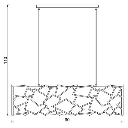 Пендел CAMO 4xE27/15W/230V златист