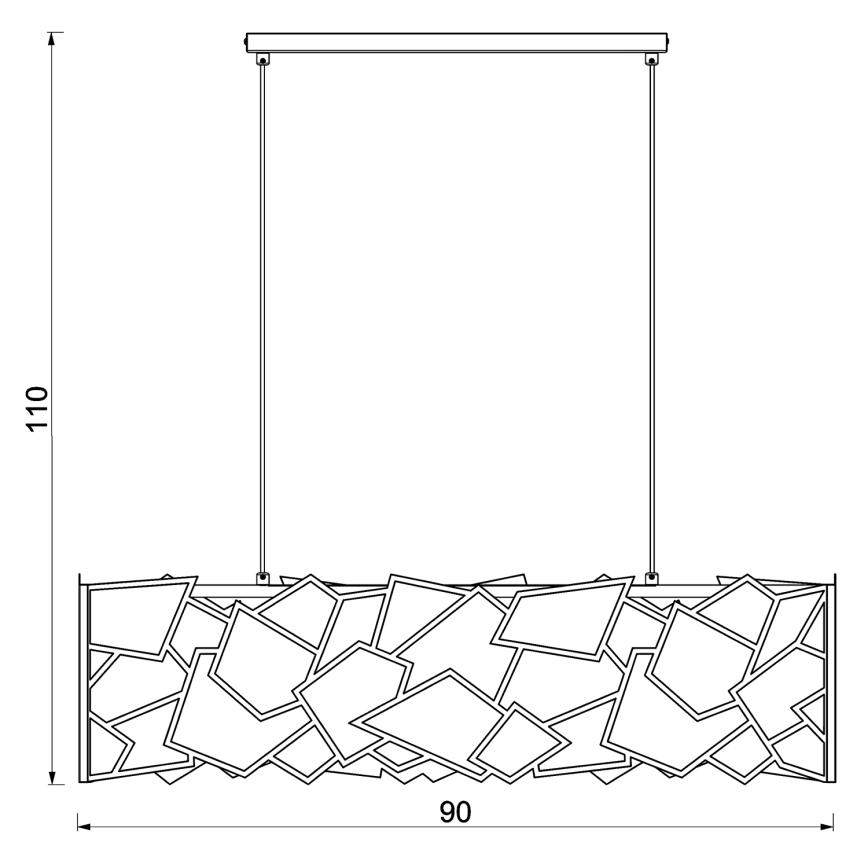 Пендел CAMO 4xE27/15W/230V златист