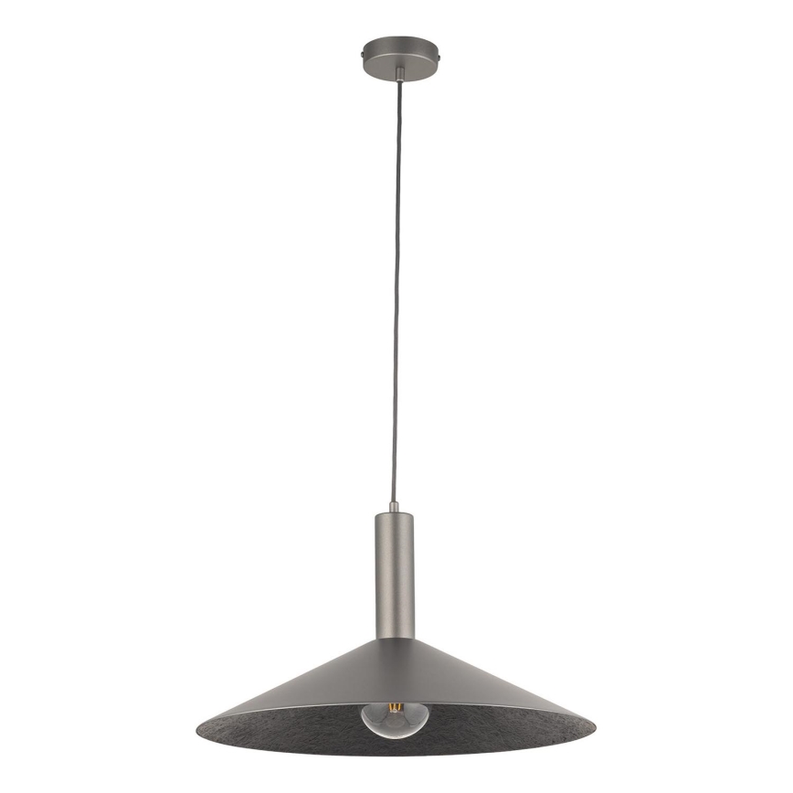 Пендел CAPRI 1xE27/15W/230V Ø 50 см антрацит/сив