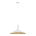 Пендел CAPRI 1xE27/15W/230V Ø 50 см бял/златист