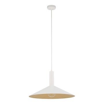Пендел CAPRI 1xE27/15W/230V Ø 50 см бял/златист