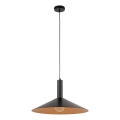 Пендел CAPRI 1xE27/15W/230V Ø 50 см черен/меден