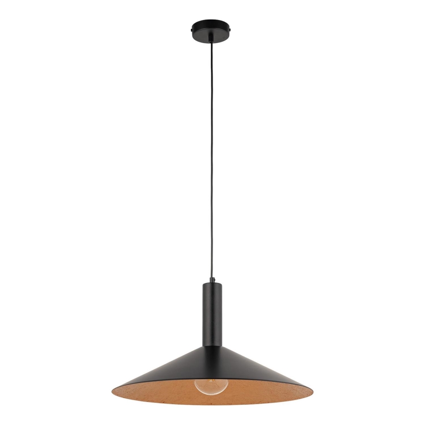 Пендел CAPRI 1xE27/15W/230V Ø 50 см черен/меден