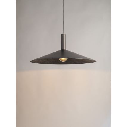 Пендел CAPRI 1xE27/15W/230V Ø 70 см антрацит/сив