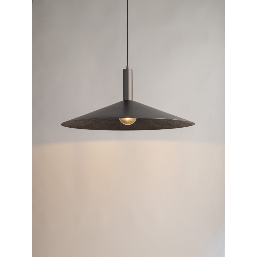 Пендел CAPRI 1xE27/15W/230V Ø 70 см антрацит/сив