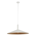 Пендел CAPRI 1xE27/15W/230V Ø 70 см бял/меден