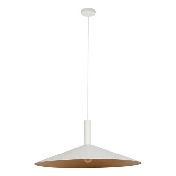Пендел CAPRI 1xE27/15W/230V Ø 70 см бял/меден