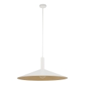 Пендел CAPRI 1xE27/15W/230V Ø 70 см бял/златист