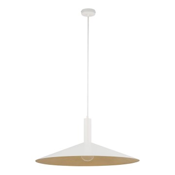 Пендел CAPRI 1xE27/15W/230V Ø 70 см бял/златист