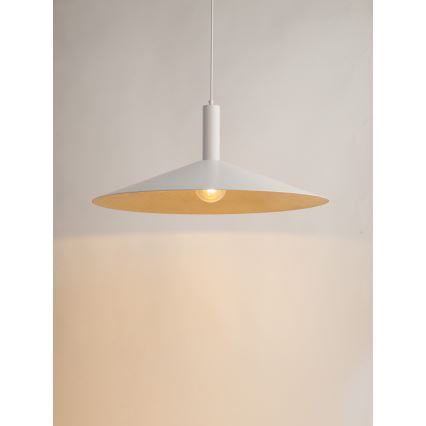 Пендел CAPRI 1xE27/15W/230V Ø 70 см бял/златист