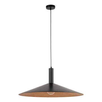 Пендел CAPRI 1xE27/15W/230V Ø 70 см черен/меден