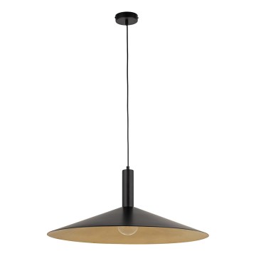 Пендел CAPRI 1xE27/15W/230V Ø 70 см черен/златист