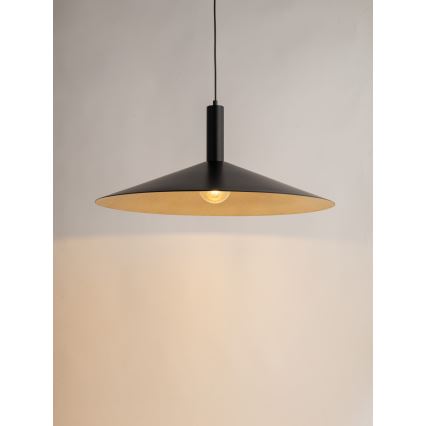 Пендел CAPRI 1xE27/15W/230V Ø 70 см черен/златист