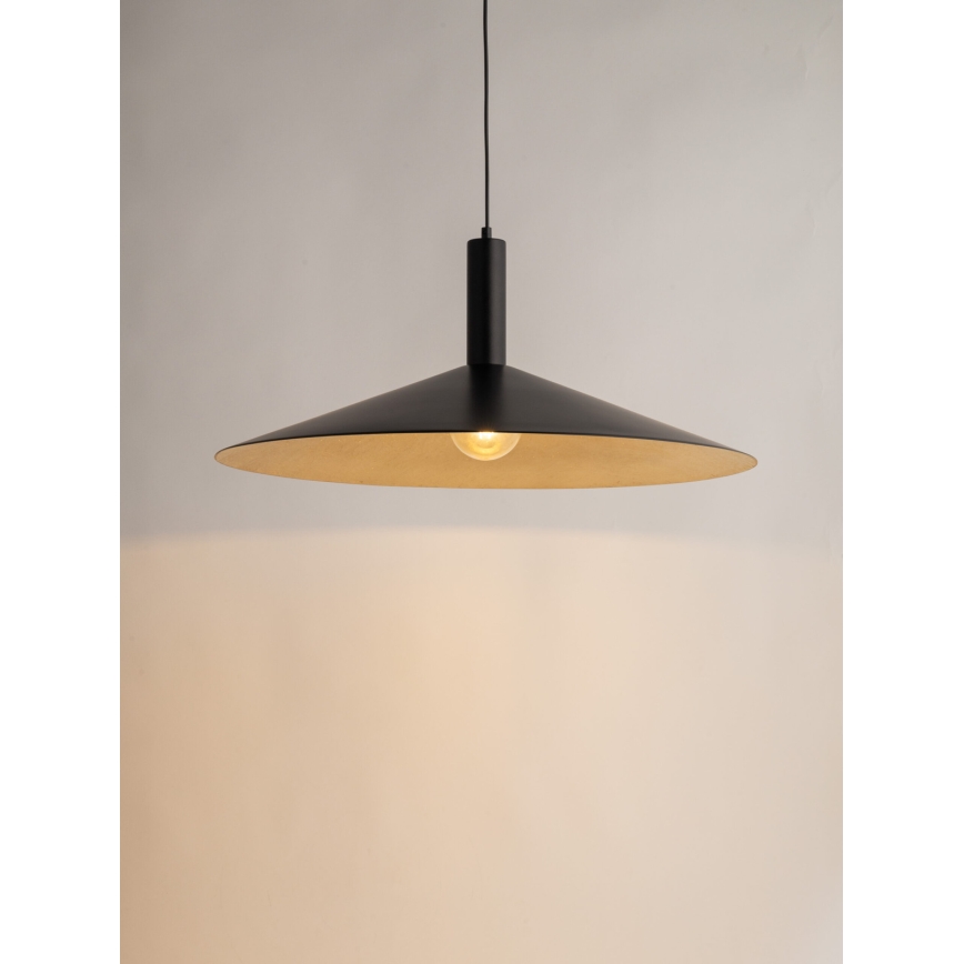 Пендел CAPRI 1xE27/15W/230V Ø 70 см черен/златист