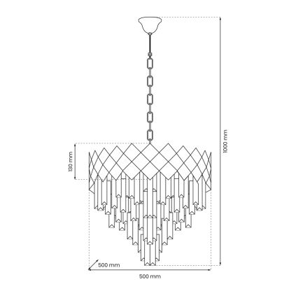 Пендел CARISMA 9xE14/40W/230V златист