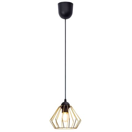 Пендел CEED GOLD 1xE27/60W/230V Ø 17,5 см черен/златист