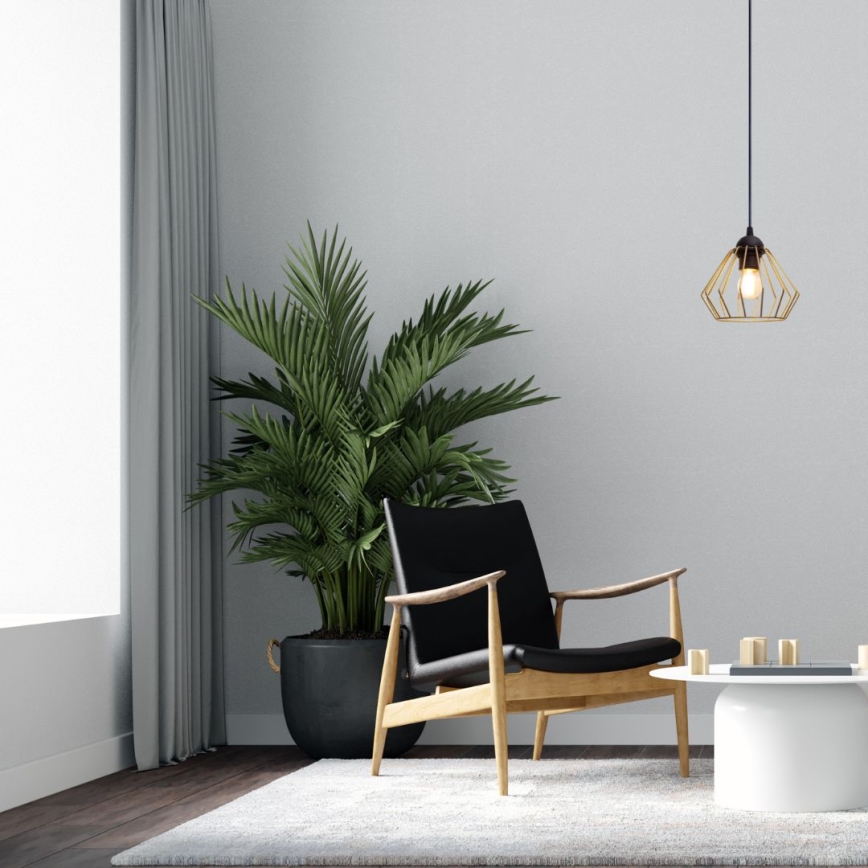 Пендел CEED GOLD 1xE27/60W/230V Ø 17,5 см черен/златист