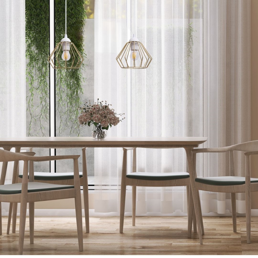 Пендел CEED GOLD 2xE27/60W/230V бял/златист