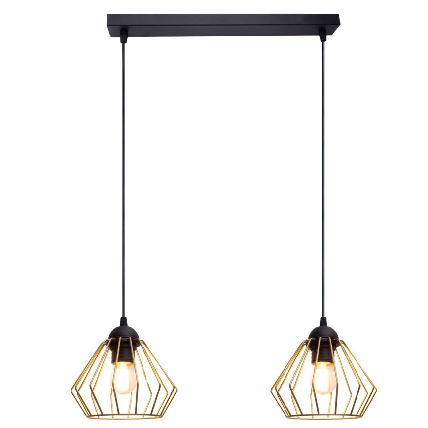 Пендел CEED GOLD 2xE27/60W/230V черен/златист