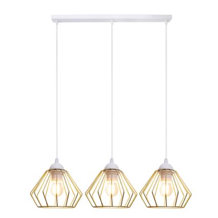 Пендел CEED GOLD 3xE27/60W/230V бял/златист