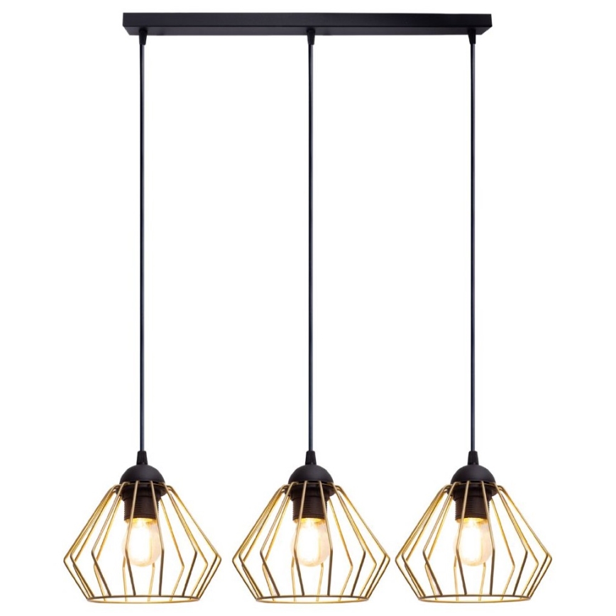 Пендел CEED GOLD 3xE27/60W/230V черен/златист