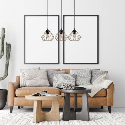 Пендел CEED GOLD 3xE27/60W/230V черен/златист