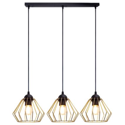 Пендел CEED GOLD 3xE27/60W/230V черен/златист