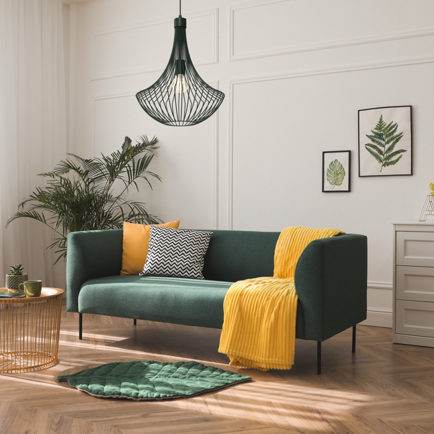 Пендел CESTA 1xE27/60W/230V зелен