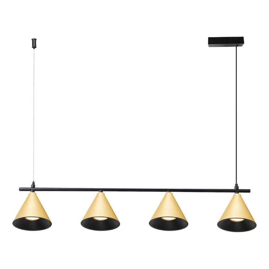 Пендел CONE 4xGU10/10W/230V златист/черен
