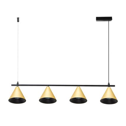 Пендел CONE 4xGU10/10W/230V златист/черен