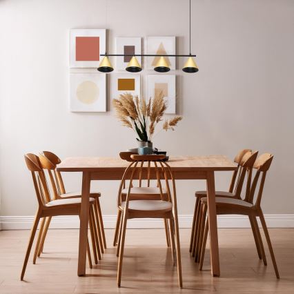 Пендел CONE 4xGU10/10W/230V златист/черен