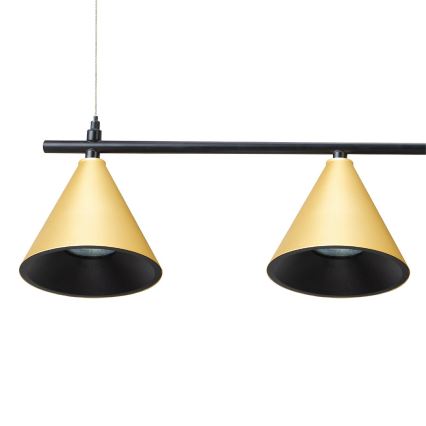Пендел CONE 4xGU10/10W/230V златист/черен