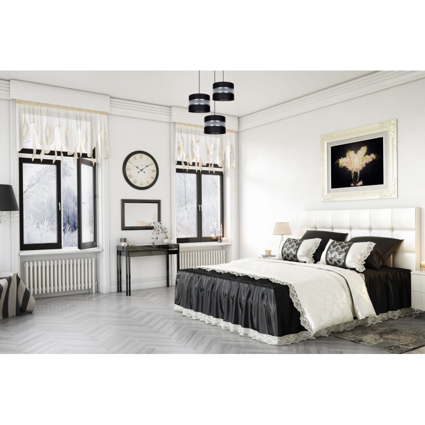 Пендел CORAL 3xE27/60W/230V черен/матов хром Ø 45 см