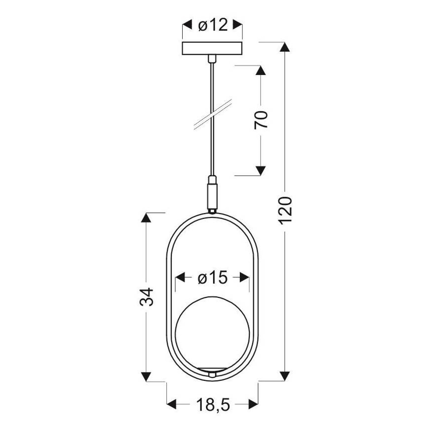Пендел CORDEL 1xG9/28W/230V черен