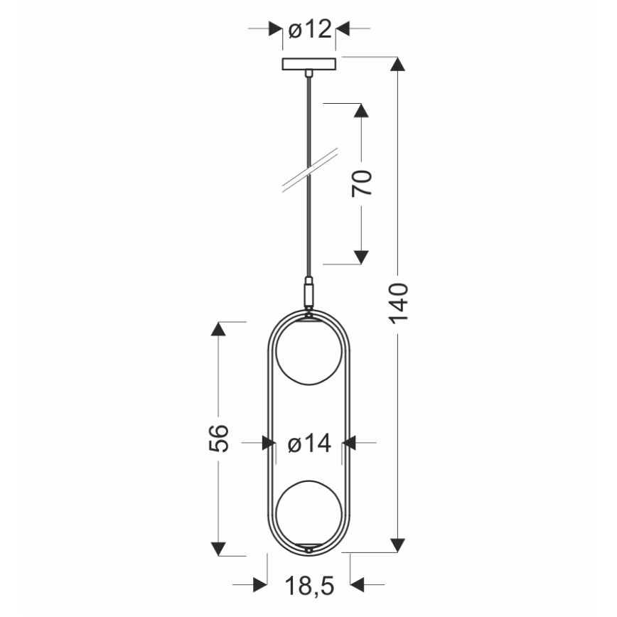 Пендел CORDEL 2xG9/28W/230V месинг/опушен бежов