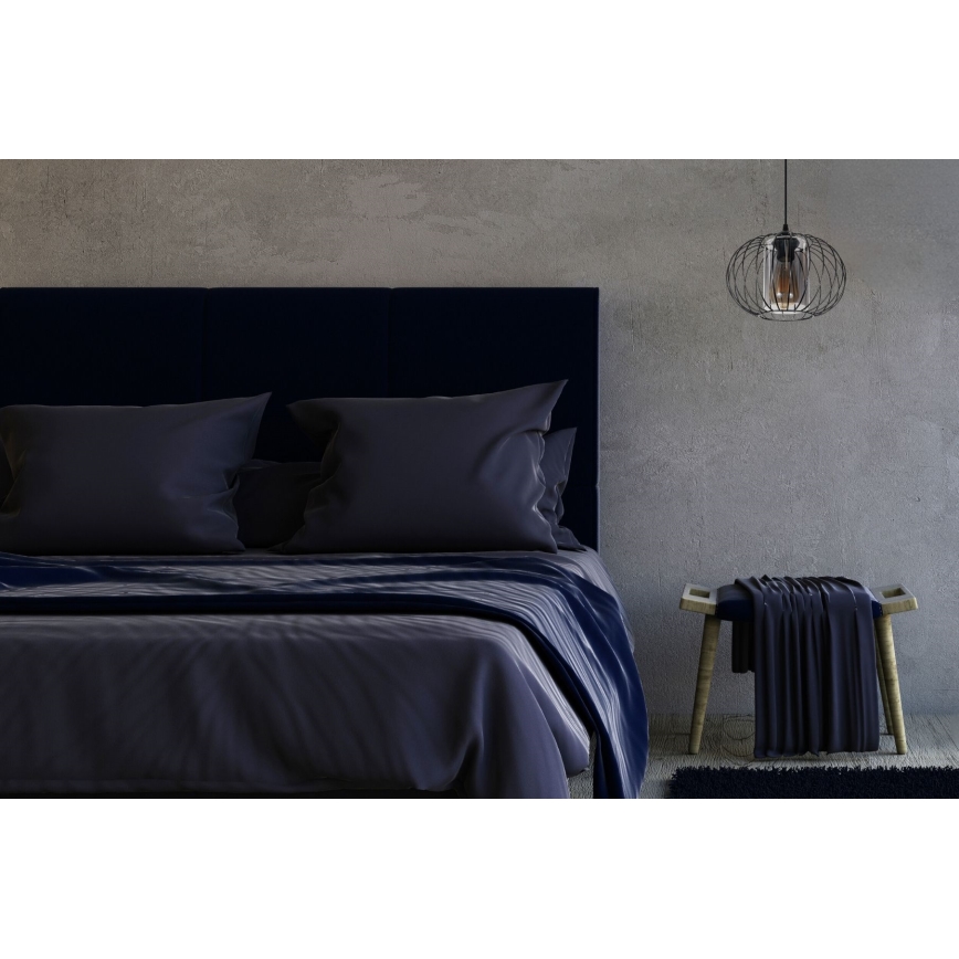 Пендел CORRINI 1xE27/60W/230V Ø 25 см черен/сив