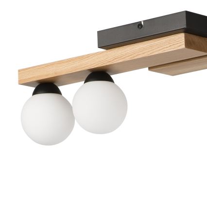 Пендел CORTINA 2xE27/15W/230V + 2xG9/5W/230V черен/дъб