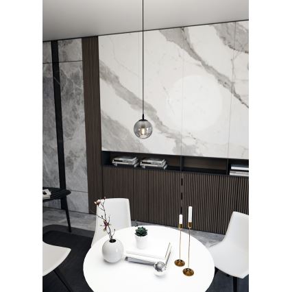 Пендел COSMO 1xE14/10W/230V Ø 14 см черен/сив